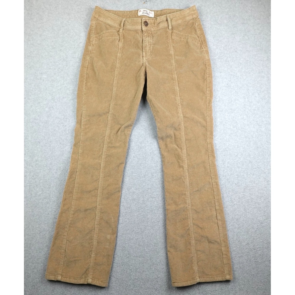 Levi Strauss Stretch Corduroy Pants Womens 12 Tan Boot Cut Retro